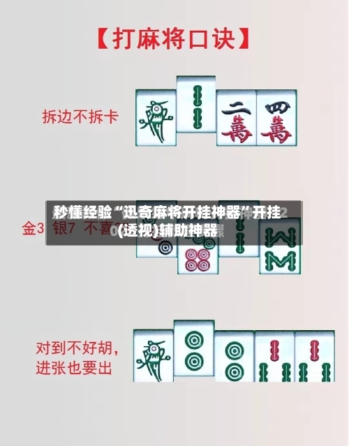 秒懂经验“迅奇麻将开挂神器”开挂(透视)辅助神器