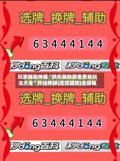 玩家辅助神器“微乐辅助器免费版玩法大全”开挂神器{透视辅助}全揭秘-第2张图片