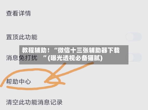 教程辅助！“微信十三张辅助器下载”(曝光透视必备猫腻)-第3张图片