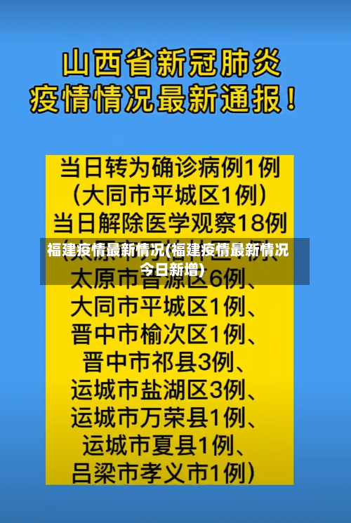 福建疫情最新情况(福建疫情最新情况今日新增)-第3张图片