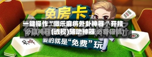 一键操作“微乐麻将外卦神器 ”开挂(透视)辅助神器-第3张图片