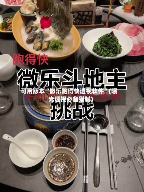 可用版本“微乐跑得快透视软件”(曝光透视必备猫腻)