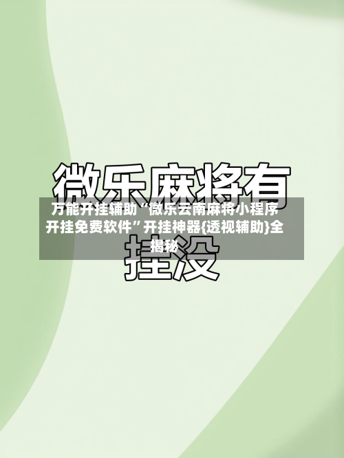 万能开挂辅助“微乐云南麻将小程序开挂免费软件”开挂神器{透视辅助}全揭秘-第2张图片