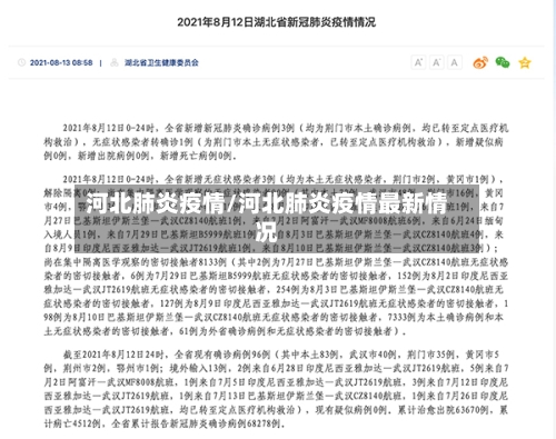 河北肺炎疫情/河北肺炎疫情最新情况
