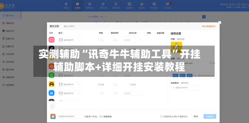 实测辅助“讯奇牛牛辅助工具”开挂辅助脚本+详细开挂安装教程-第2张图片