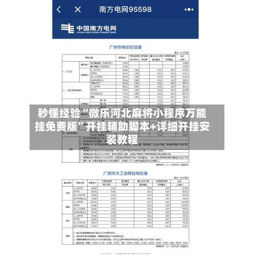 秒懂经验“微乐河北麻将小程序万能挂免费版”开挂辅助脚本+详细开挂安装教程-第2张图片