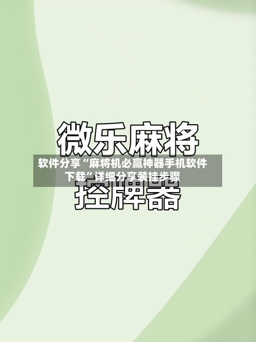 软件分享“麻将机必赢神器手机软件下载”详细分享装挂步骤-第2张图片