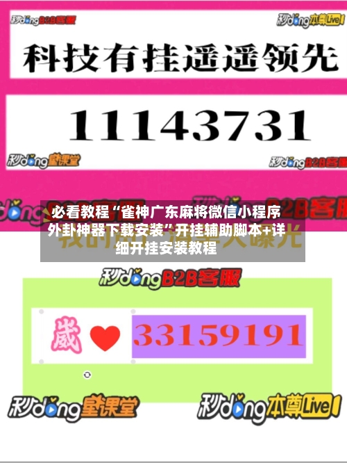 必看教程“雀神广东麻将微信小程序外卦神器下载安装”开挂辅助脚本+详细开挂安装教程-第2张图片