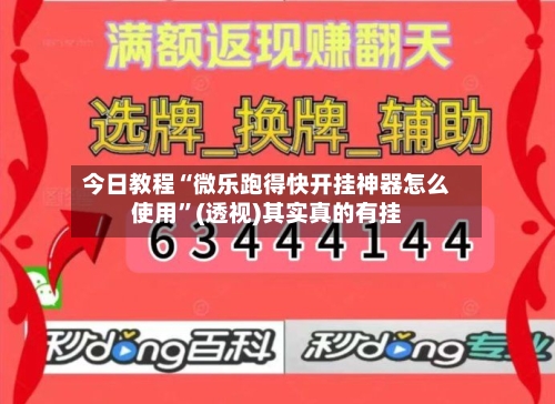 今日教程“微乐跑得快开挂神器怎么使用”(透视)其实真的有挂-第2张图片