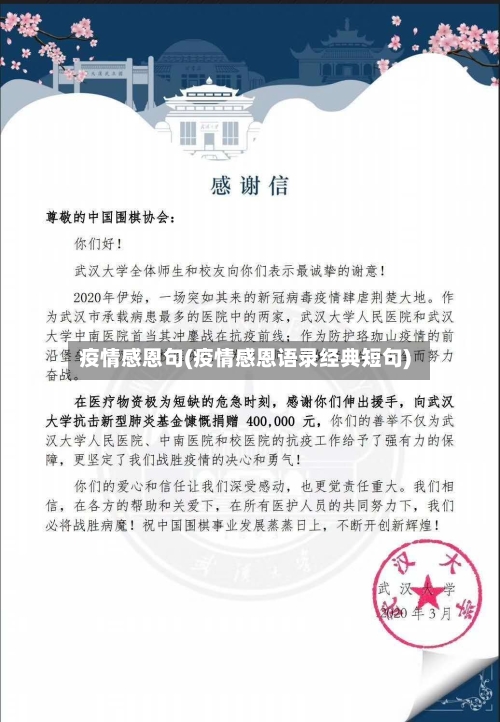 疫情感恩句(疫情感恩语录经典短句)-第2张图片