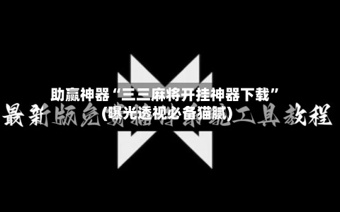 助赢神器“三三麻将开挂神器下载”(曝光透视必备猫腻)-第2张图片