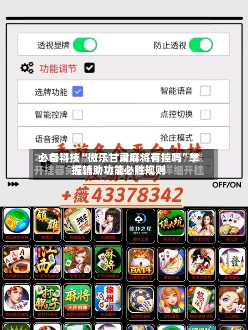 必备科技“微乐甘肃麻将有挂吗”掌握辅助功能必胜规则