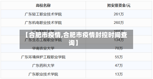 【合肥市疫情,合肥市疫情封控时间查询】-第3张图片