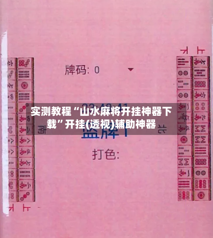 实测教程“山水麻将开挂神器下载	”开挂(透视)辅助神器-第3张图片