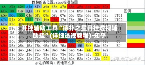 开挂辅助工具“德扑之星开挂透视辅助挂”(详细透视教程)-知乎