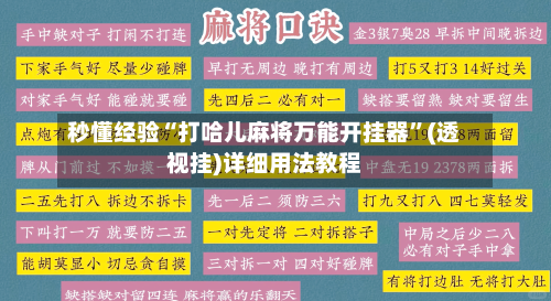秒懂经验“打哈儿麻将万能开挂器”(透视挂)详细用法教程-第3张图片