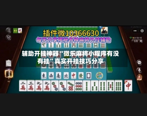 辅助开挂神器“微乐麻将小程序有没有挂”真实开挂技巧分享-第3张图片