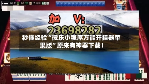秒懂经验“微乐小程序万能开挂器苹果版”原来有神器下载！-第2张图片