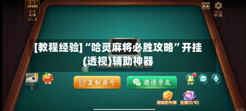 [教程经验]“哈灵麻将必胜攻略”开挂(透视)辅助神器-第3张图片