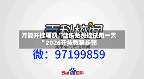 万能开挂辅助“微乐免费挂试用一天”2026开挂教程步骤-第3张图片