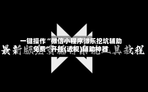 一键操作“微信小程序微乐挖坑辅助免费”开挂(透视)辅助神器-第2张图片