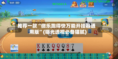 推荐一款“微乐跑得快万能开挂器通用版”(曝光透视必备猫腻)-第3张图片