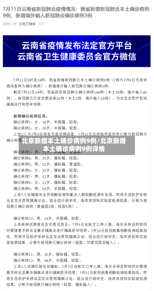 北京新增本土确诊病例9例/北京新增本土确诊病例9例详情-第2张图片