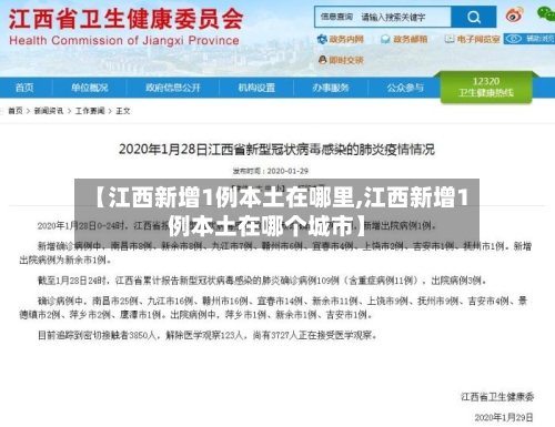 【江西新增1例本土在哪里,江西新增1例本土在哪个城市】-第2张图片