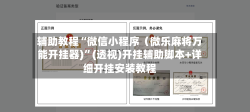 辅助教程“微信小程序（微乐麻将万能开挂器)”(透视)开挂辅助脚本+详细开挂安装教程-第3张图片