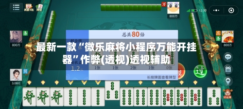 最新一款“微乐麻将小程序万能开挂器	”作弊(透视)透视辅助-第2张图片