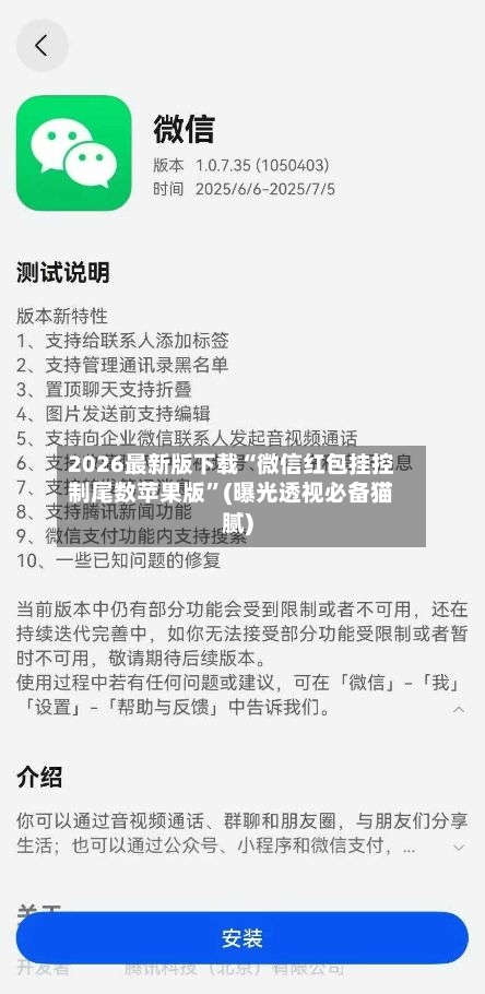 2026最新版下载“微信红包挂控制尾数苹果版	”(曝光透视必备猫腻)-第2张图片