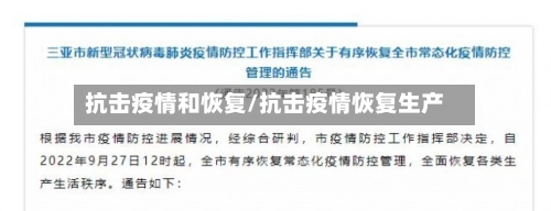 抗击疫情和恢复/抗击疫情恢复生产-第3张图片