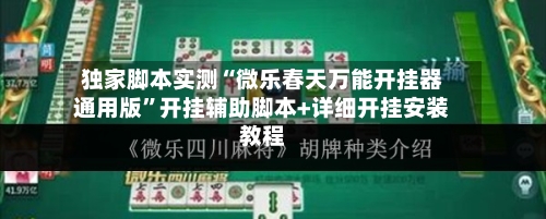 独家脚本实测“微乐春天万能开挂器通用版”开挂辅助脚本+详细开挂安装教程-第2张图片