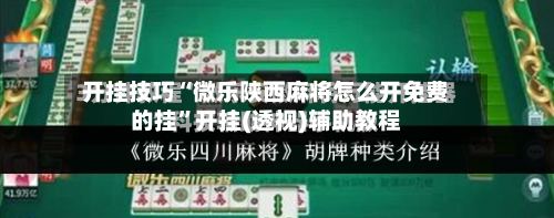开挂技巧“微乐陕西麻将怎么开免费的挂”开挂(透视)辅助教程