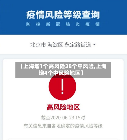 【上海增1个高风险38个中风险,上海增4个中风险地区】