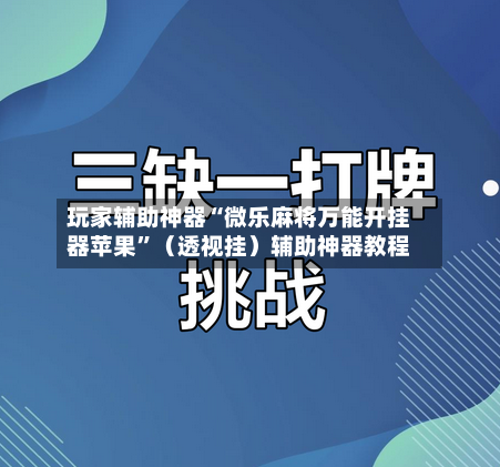 玩家辅助神器“微乐麻将万能开挂器苹果	”（透视挂）辅助神器教程-第2张图片