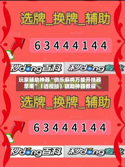 玩家辅助神器“微乐麻将万能开挂器苹果”（透视挂）辅助神器教程-第3张图片