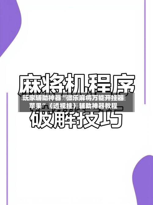 玩家辅助神器“微乐麻将万能开挂器苹果”（透视挂）辅助神器教程