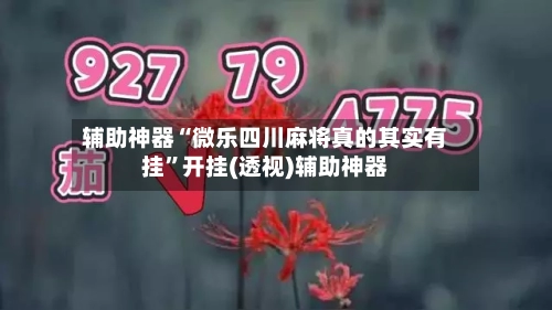 辅助神器“微乐四川麻将真的其实有挂”开挂(透视)辅助神器-第2张图片