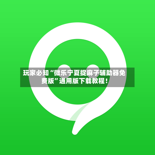 玩家必知“微乐宁夏捉麻子辅助器免费版”通用版下载教程！-第2张图片
