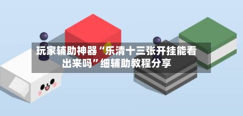 玩家辅助神器“乐清十三张开挂能看出来吗”细辅助教程分享-第3张图片