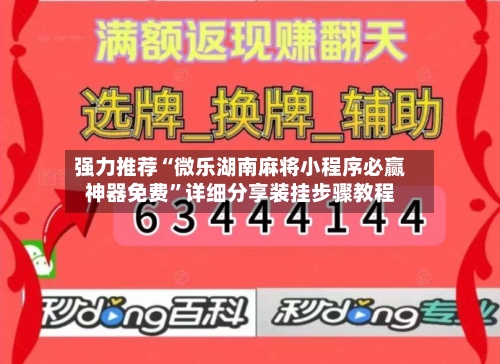强力推荐“微乐湖南麻将小程序必赢神器免费”详细分享装挂步骤教程-第3张图片