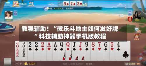 教程辅助！“微乐斗地主如何发好牌”科技辅助神器手机版教程-第3张图片