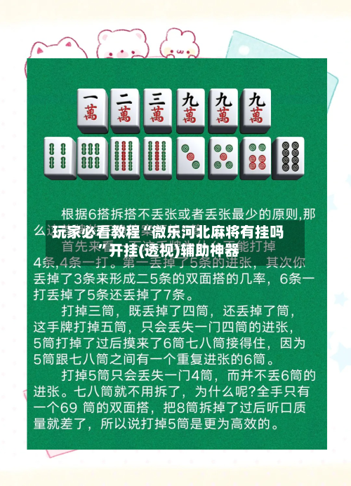 玩家必看教程“微乐河北麻将有挂吗”开挂(透视)辅助神器-第3张图片