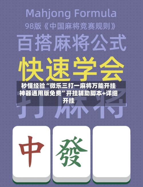 秒懂经验“微乐三打一麻将万能开挂神器通用版免费”开挂辅助脚本+详细开挂-第2张图片