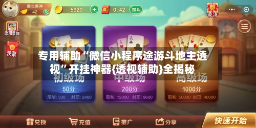 专用辅助“微信小程序途游斗地主透视”开挂神器{透视辅助}全揭秘-第3张图片