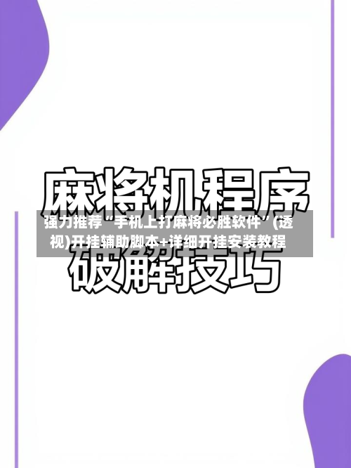 强力推荐“手机上打麻将必胜软件”(透视)开挂辅助脚本+详细开挂安装教程-第2张图片