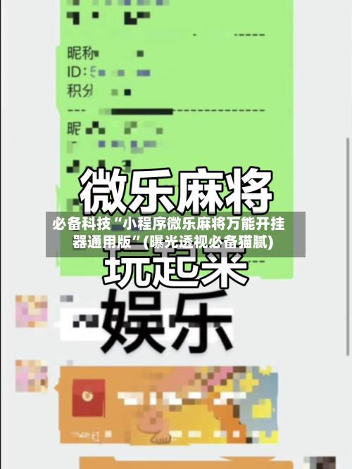 必备科技“小程序微乐麻将万能开挂器通用版”(曝光透视必备猫腻)