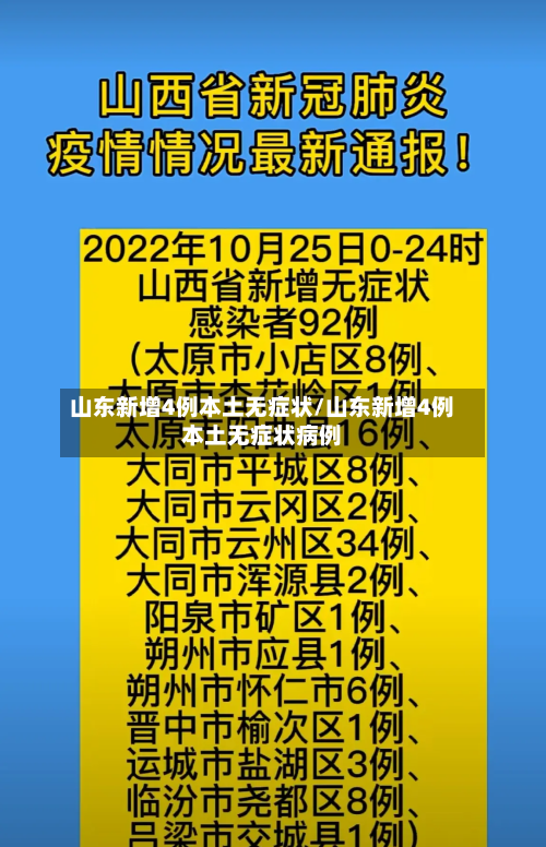 山东新增4例本土无症状/山东新增4例本土无症状病例-第3张图片