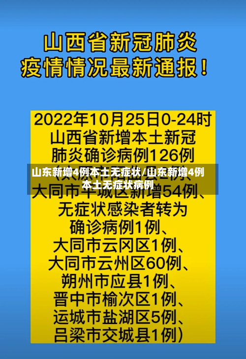 山东新增4例本土无症状/山东新增4例本土无症状病例-第2张图片